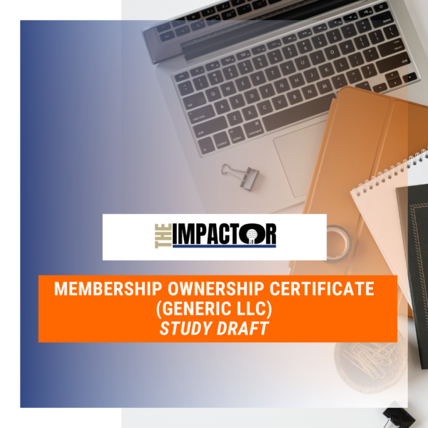 Membership Ownership Certificate – LLC (Study Guide Draft)