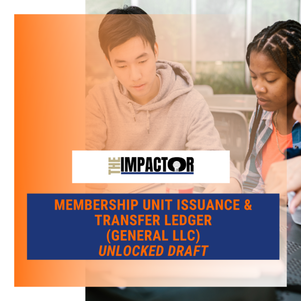 Membership Unit Issuance & Transfer Ledger – LLC (Unlocked)