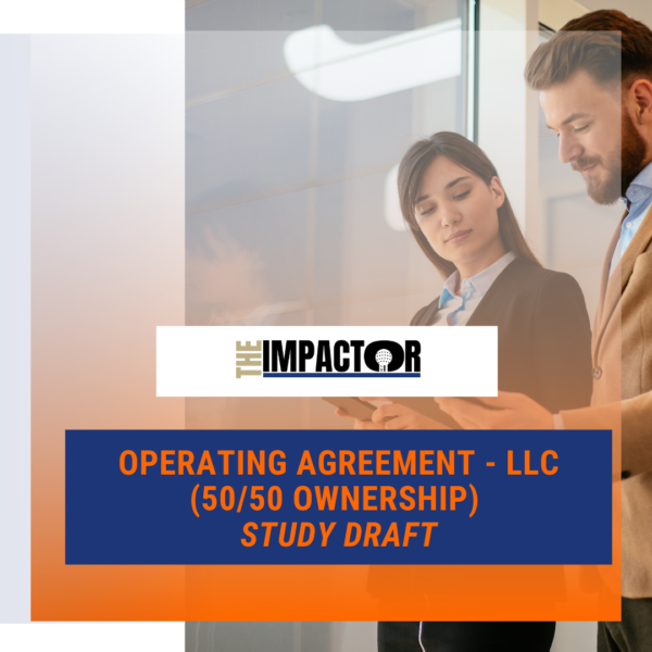 Operating Agreement with 50/50 Ownership – LLC (Study Guide Draft)