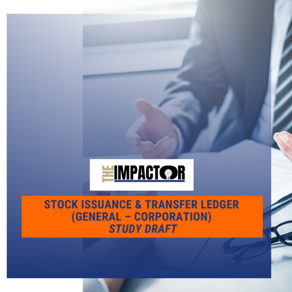 Stock Issuance & Transfer Ledger – Corporation (Study Guide Draft)