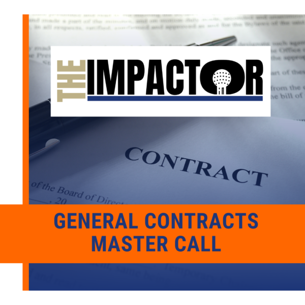 General Contracts Master Call