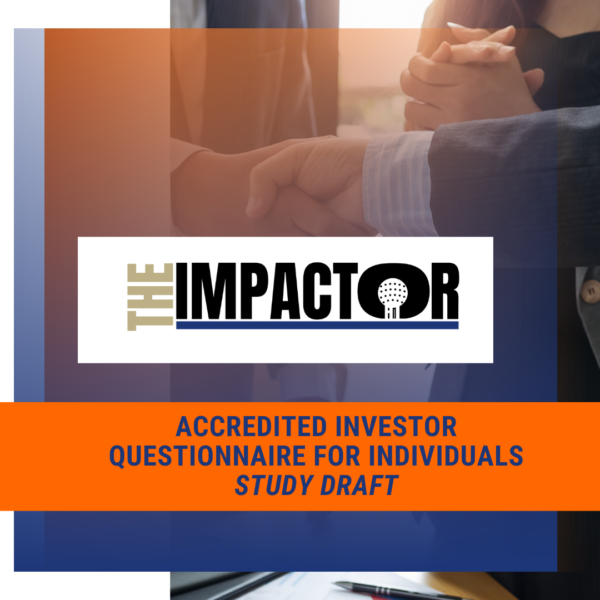 Accredited Investor Questionnaire For Individuals - Study Guide Draft