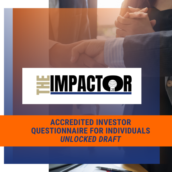 Accredited Investor Questionnaire For Individuals - Unlocked